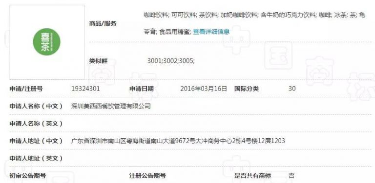 “喜茶”遇上“囍茶”，都是商標惹的禍！